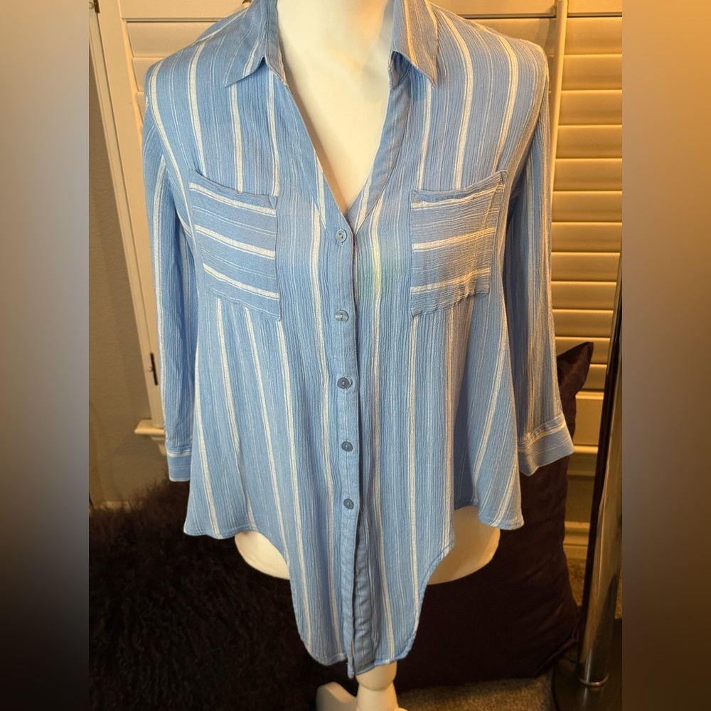 Blue Striped Women's Top NWOT